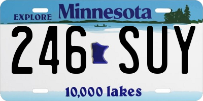 MN license plate 246SUY