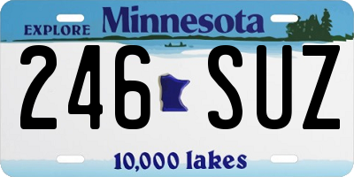 MN license plate 246SUZ