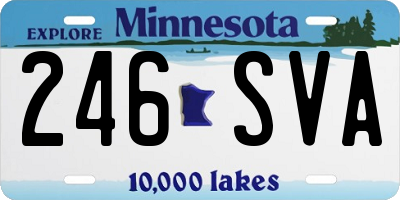 MN license plate 246SVA