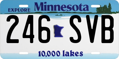 MN license plate 246SVB