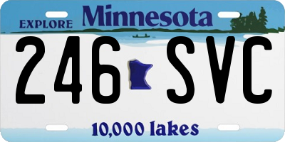 MN license plate 246SVC