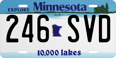 MN license plate 246SVD