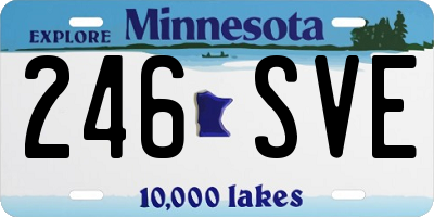 MN license plate 246SVE
