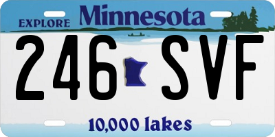 MN license plate 246SVF