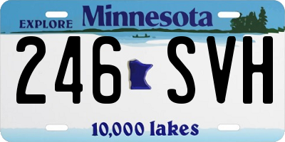 MN license plate 246SVH
