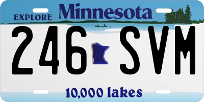 MN license plate 246SVM