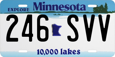 MN license plate 246SVV