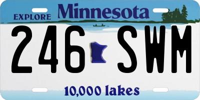 MN license plate 246SWM