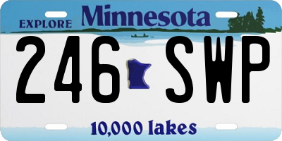 MN license plate 246SWP