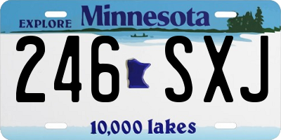 MN license plate 246SXJ