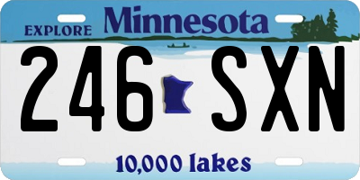 MN license plate 246SXN
