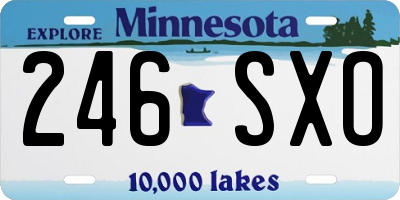 MN license plate 246SXO