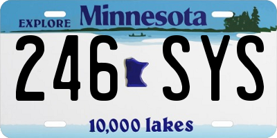 MN license plate 246SYS