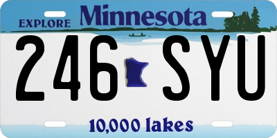 MN license plate 246SYU