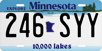 MN license plate 246SYY