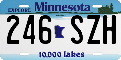 MN license plate 246SZH