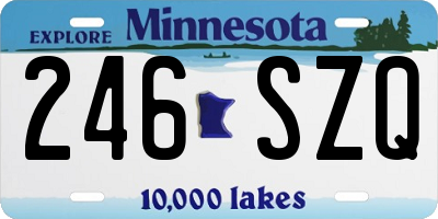 MN license plate 246SZQ