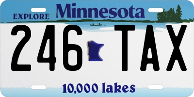 MN license plate 246TAX