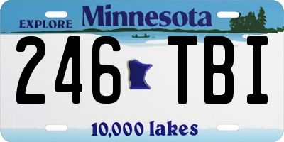 MN license plate 246TBI