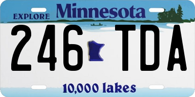 MN license plate 246TDA