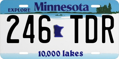 MN license plate 246TDR