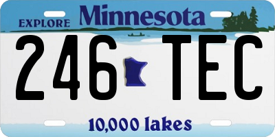 MN license plate 246TEC