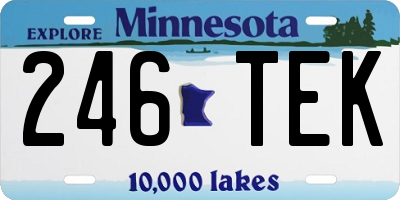 MN license plate 246TEK