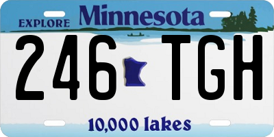 MN license plate 246TGH