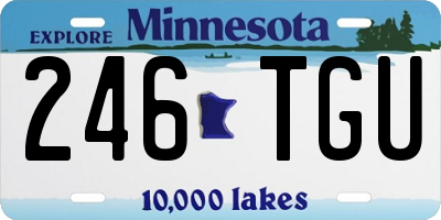 MN license plate 246TGU