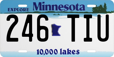 MN license plate 246TIU