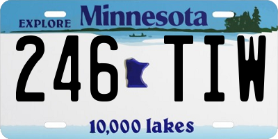 MN license plate 246TIW