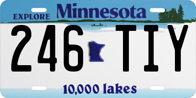MN license plate 246TIY