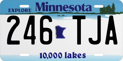 MN license plate 246TJA