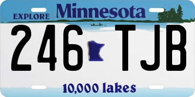 MN license plate 246TJB