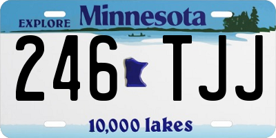 MN license plate 246TJJ