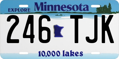 MN license plate 246TJK
