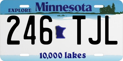 MN license plate 246TJL