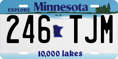 MN license plate 246TJM