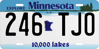 MN license plate 246TJO