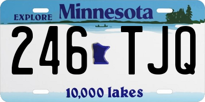 MN license plate 246TJQ