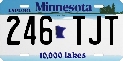 MN license plate 246TJT