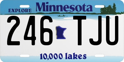 MN license plate 246TJU