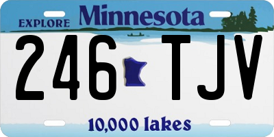 MN license plate 246TJV