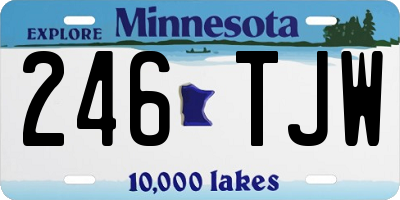 MN license plate 246TJW