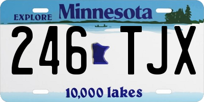MN license plate 246TJX