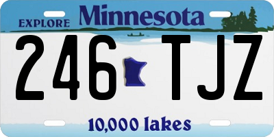 MN license plate 246TJZ