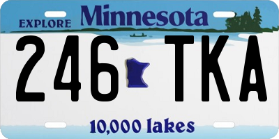 MN license plate 246TKA