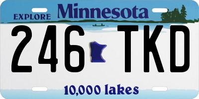 MN license plate 246TKD