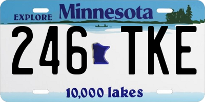 MN license plate 246TKE