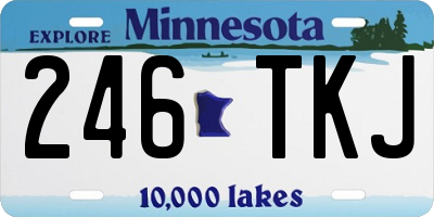 MN license plate 246TKJ